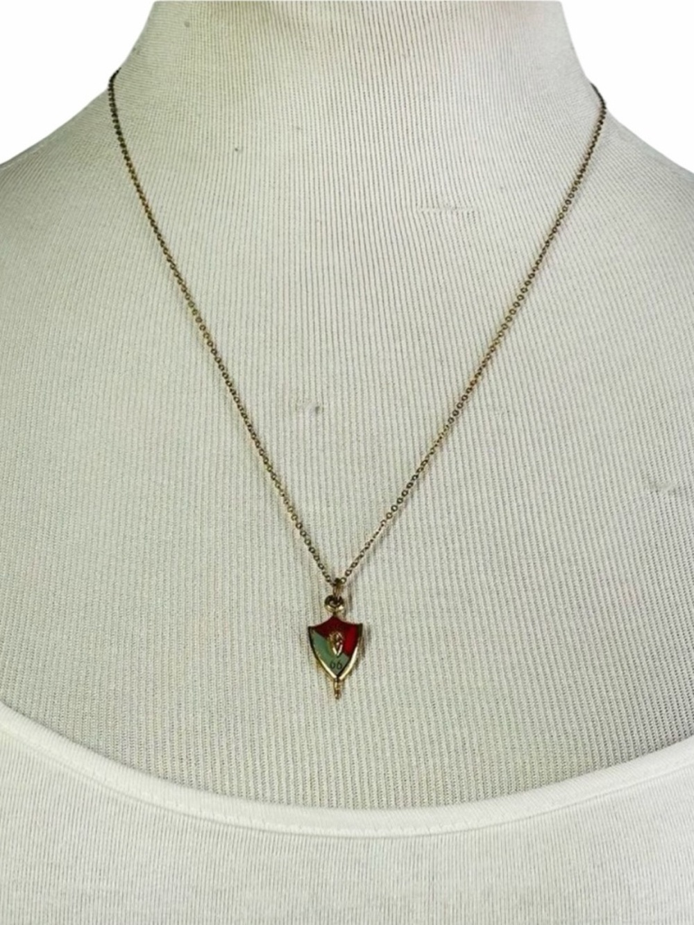Vintage Jostens Goldtone Senior '66 Key Charm Necklace